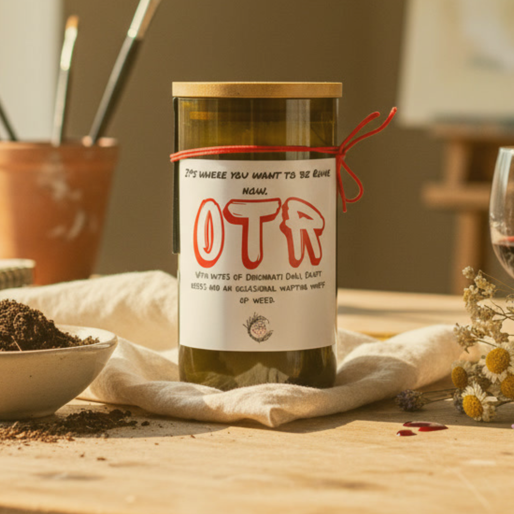 OTR Wine Bottle Candle