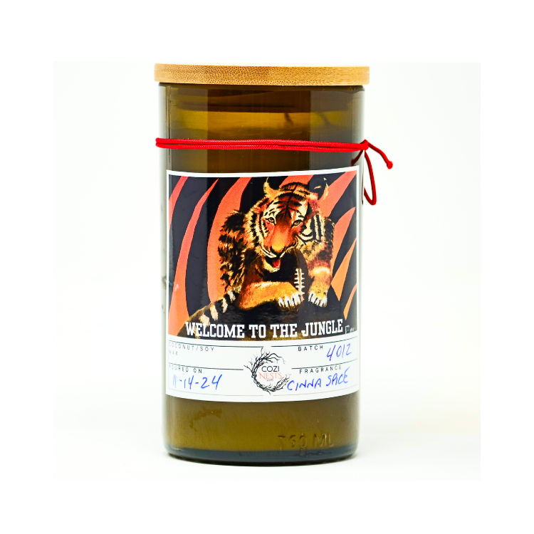 Bengal Tiger -Wine Bottle Candle