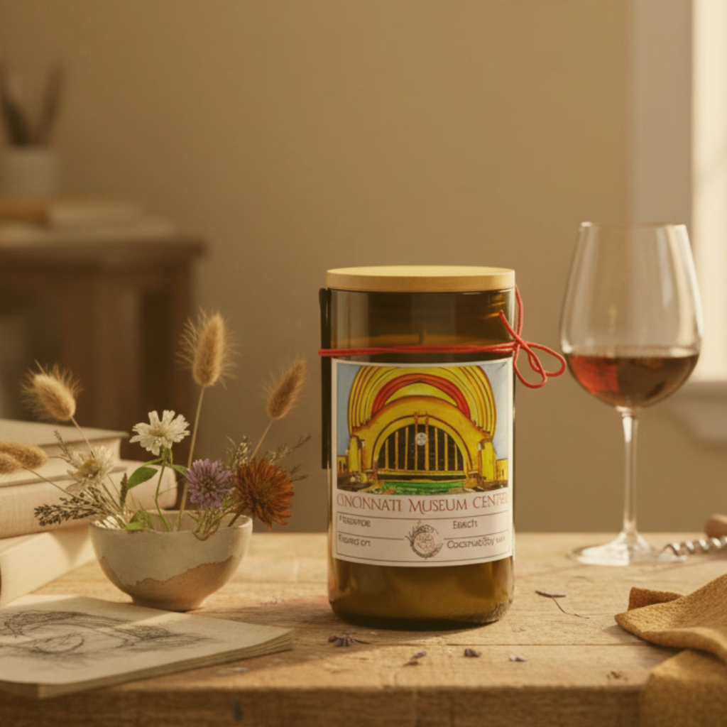 The Museum Center Wine Bottle Candle