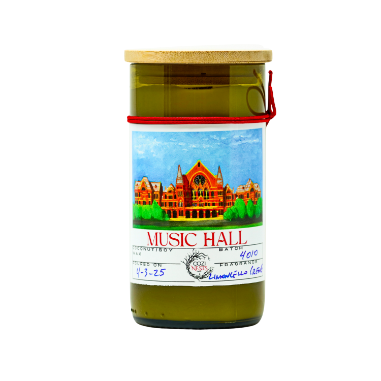 Music Hall- Wine Bottle Candle