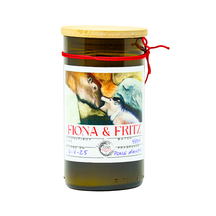 Fiona & Fritz- Wine Bottle Candle
