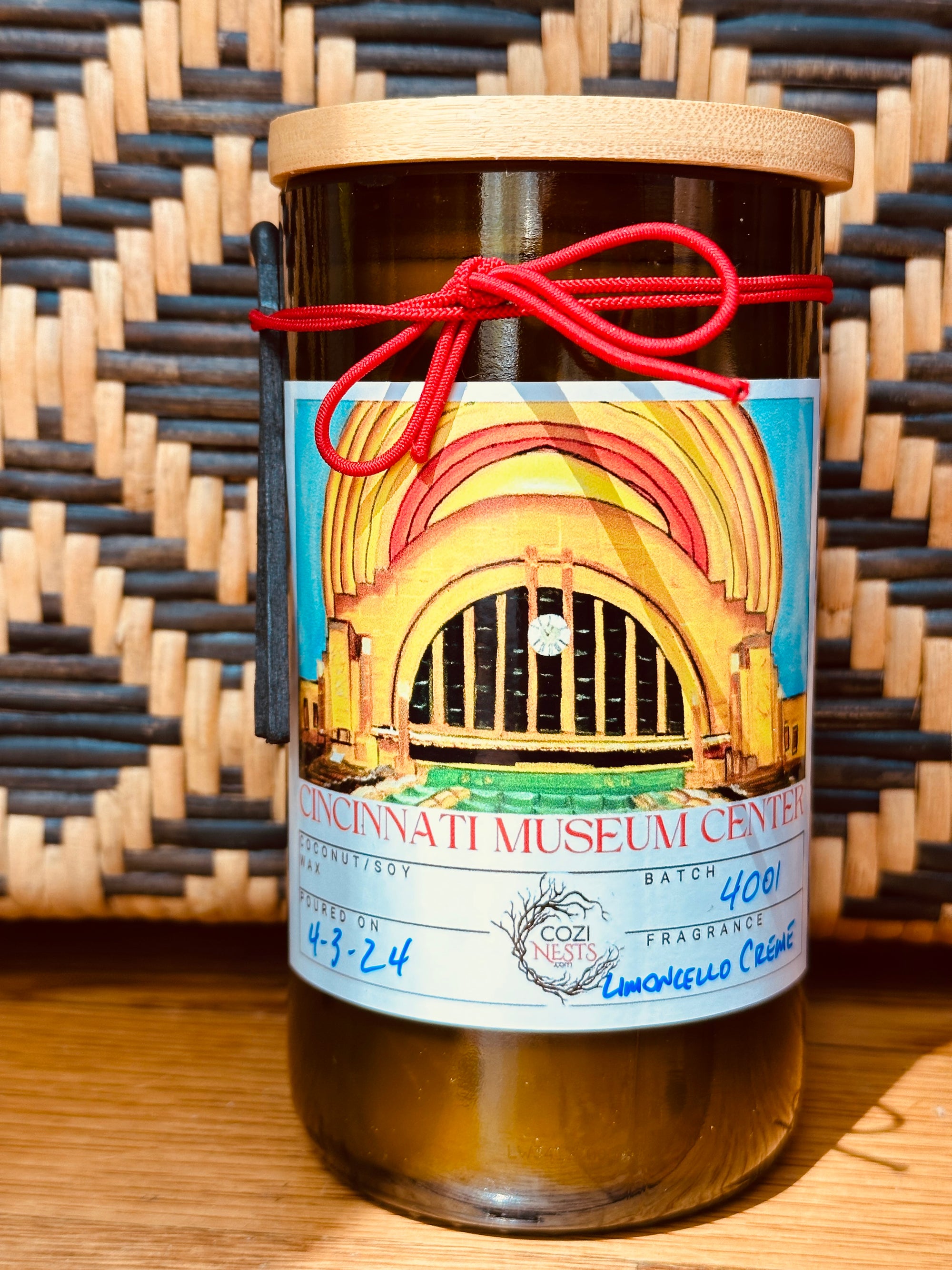 The Museum Center -Wine Bottle Candle