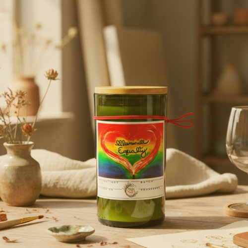 Cincy Pride Wine Bottle Candle