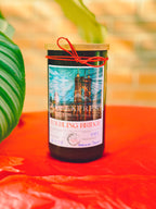 Roebling Bridge -Wine Bottle Candle