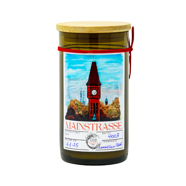 Mainstrasse -Wine Bottle Candle