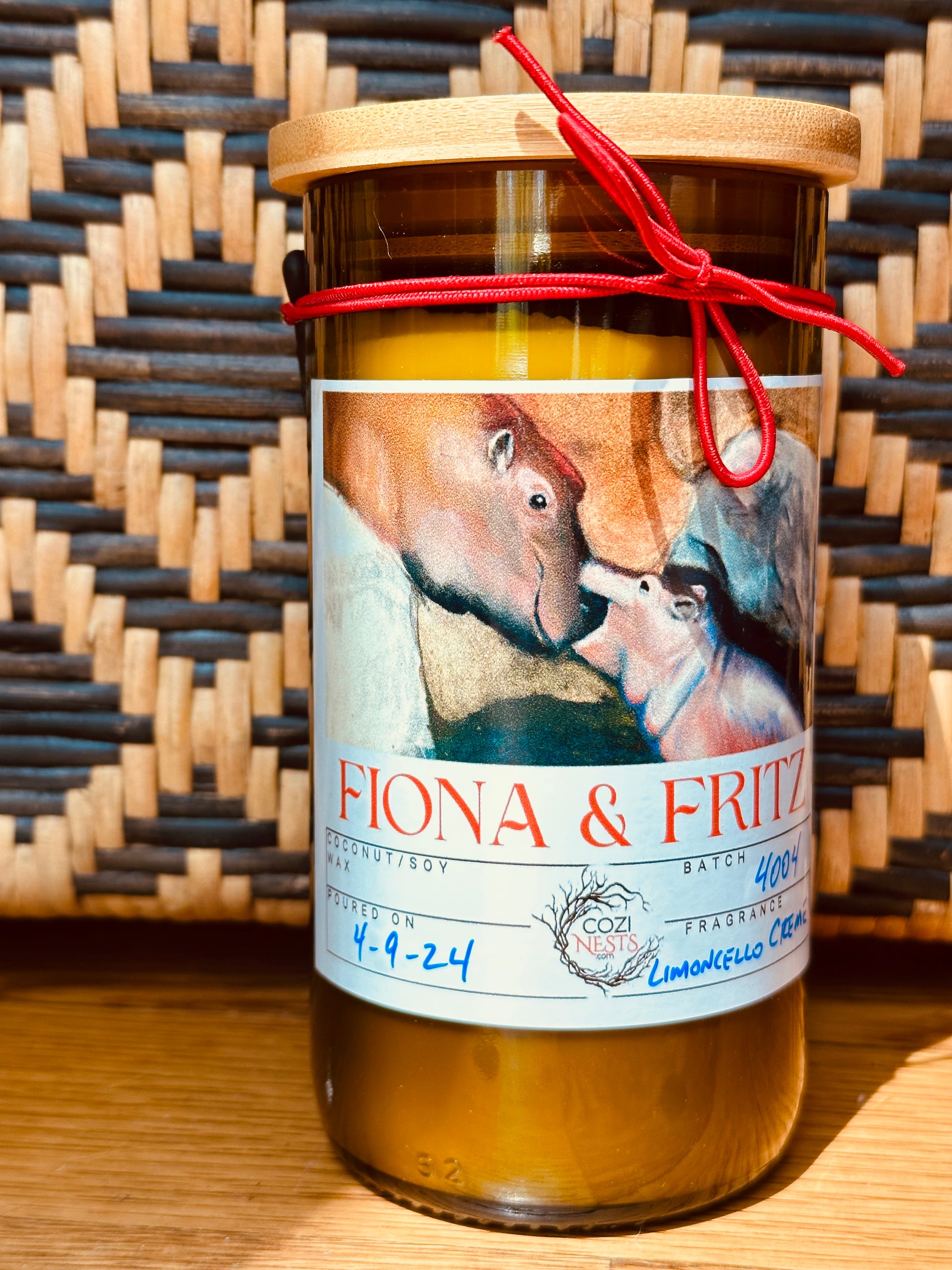 Fiona & Fritz- Wine Bottle Candle
