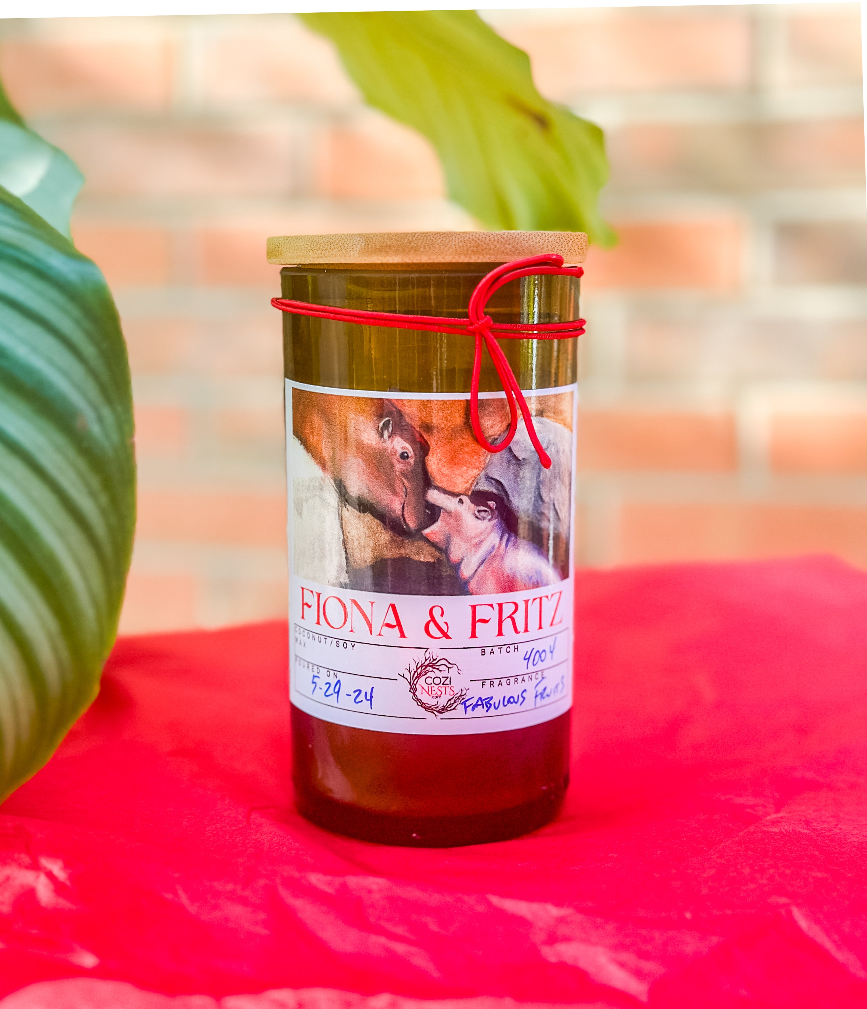 Fiona & Fritz- Wine Bottle Candle