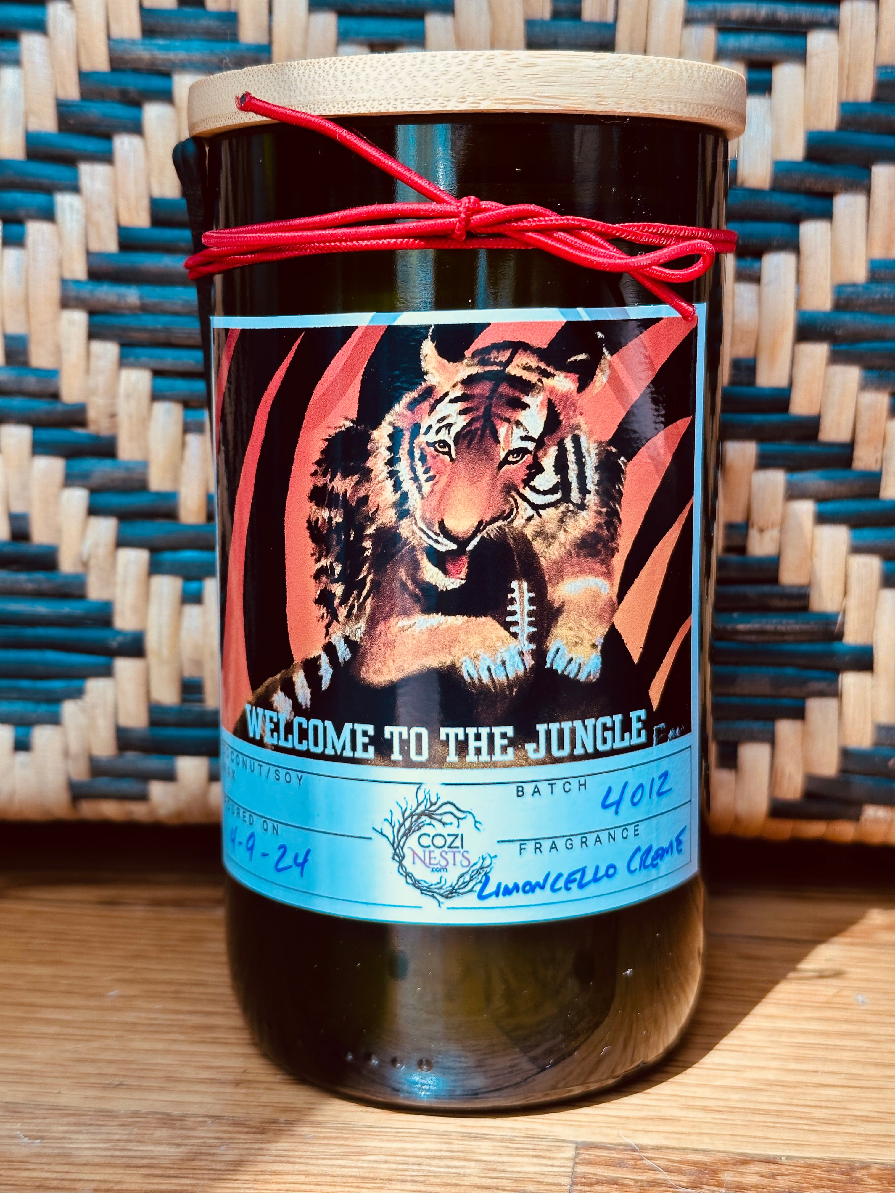 Bengal Tiger -Wine Bottle Candle