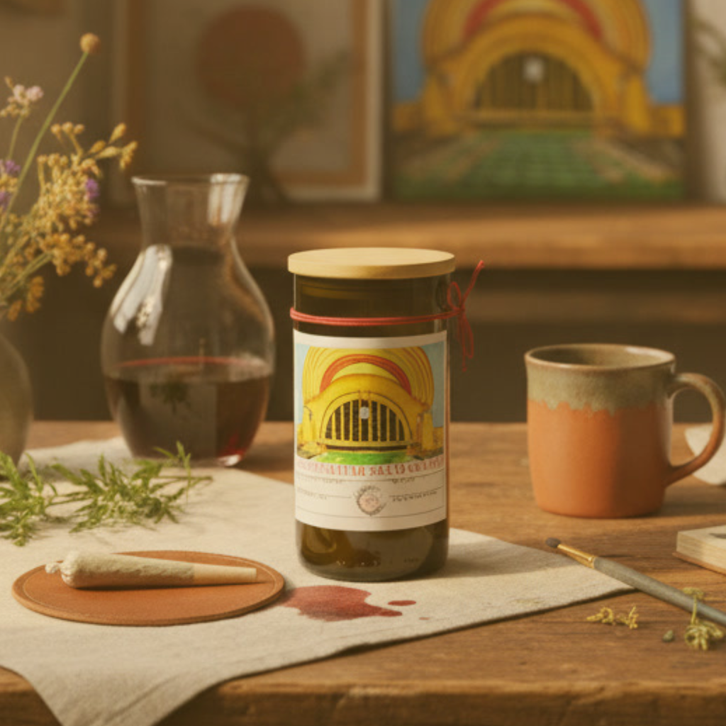 The Museum Center Wine Bottle Candle