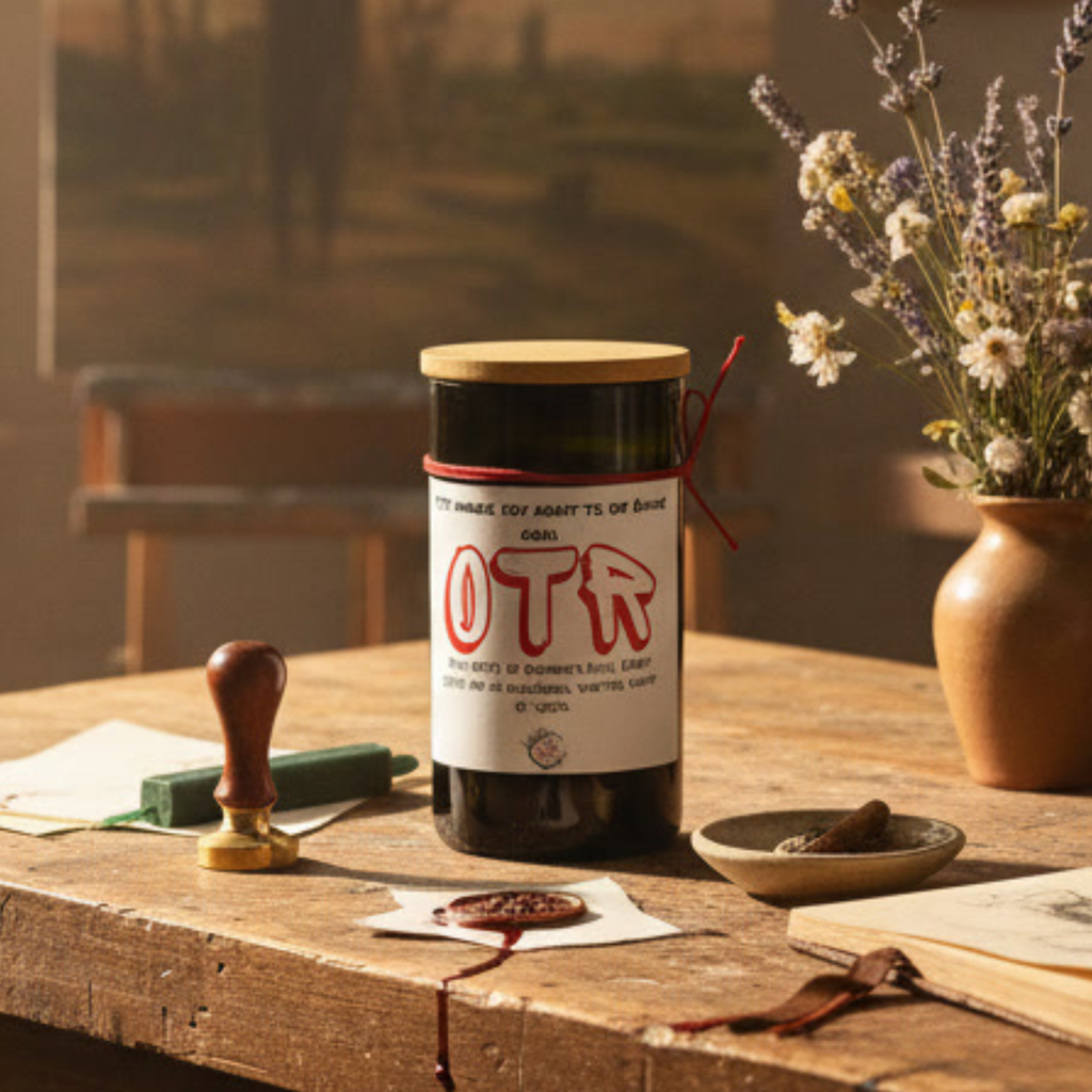 OTR Wine Bottle Candle