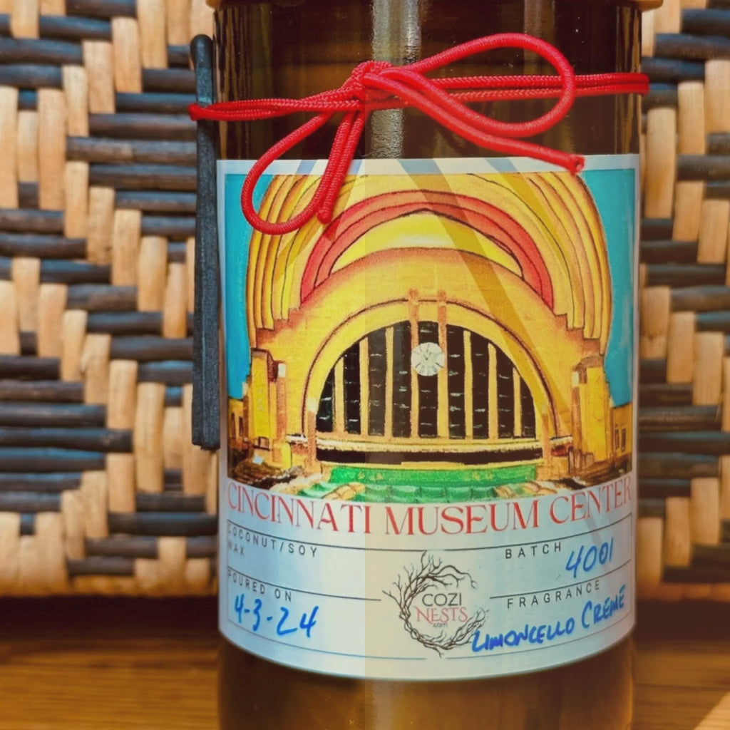 The Museum Center Wine Bottle Candle